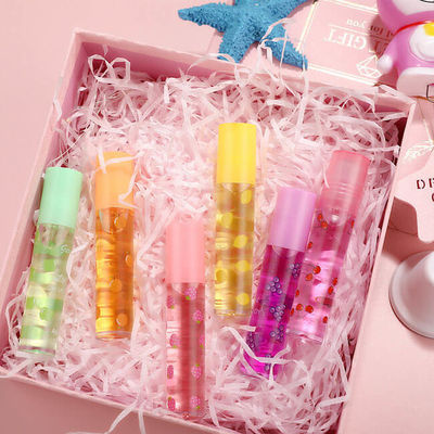 6 Colors MSDS Plumping Clear OEM Fruit Lip Gloss