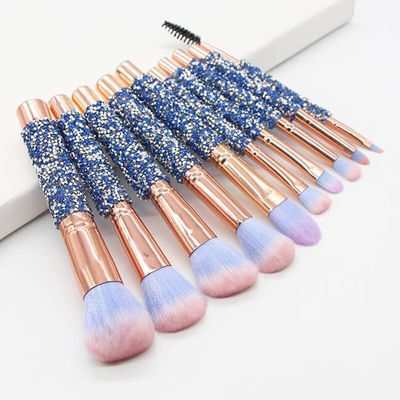 ISO9001 Rhinestone Handle Synthetic Makeup Brushes Set