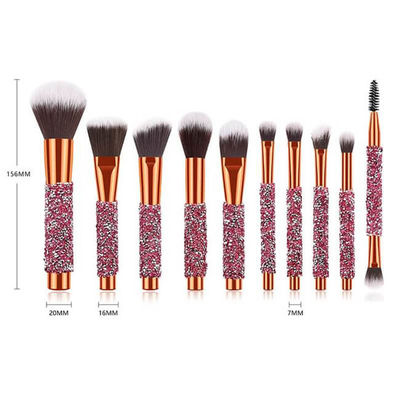 Rose Golden Shining 10pcs Eye And Face Brush Set