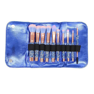 ISO9001 Rhinestone Handle Synthetic Makeup Brushes Set