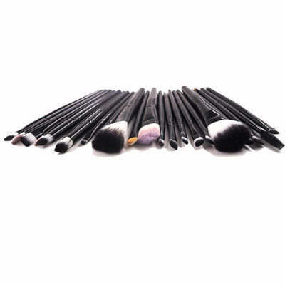 Black Cosmetic Brush Kits , 10pcs Foundation And Brush Set