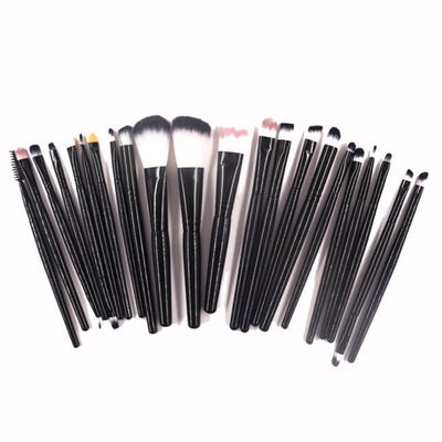 Black Synthetic Makeup Brushes Set , 22 Pieces Makeup Brush Set Foundation