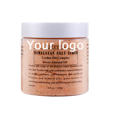 Custom Logo Label Whitening Himalayan Salt Body Scrub