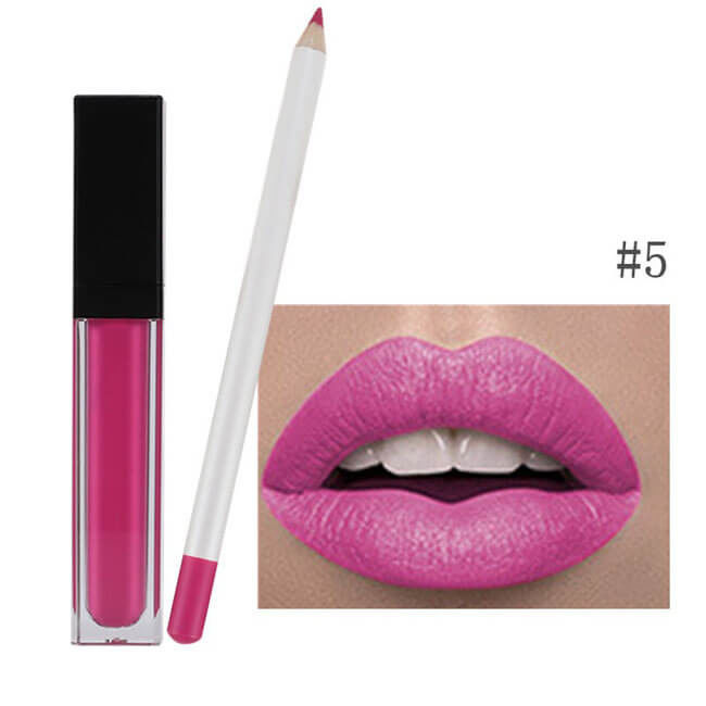 MSDS 8ml 2 In 1 Matte Lip Liner And Lip Gloss Set