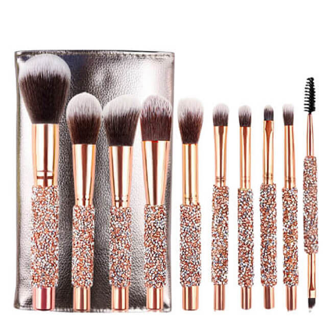 10pcs Synthetic Makeup Brushes Set