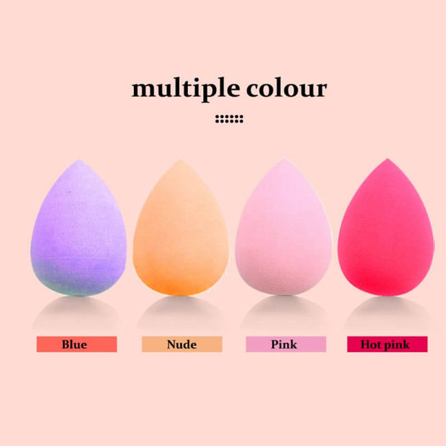 Non Toxic Face Makeup Sponge Egg , Purple Foundation Egg Sponge